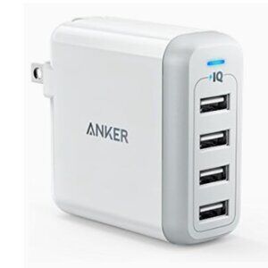 Anker 40W 4-Port USB Wall Charger with Foldable Plug
